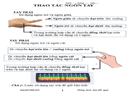 Bài giảng Toán Lớp 1 - Toán Soroban