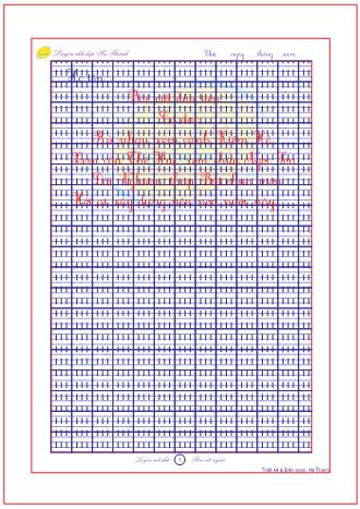Bài tập luyện chữ đẹp - Hà Thanh