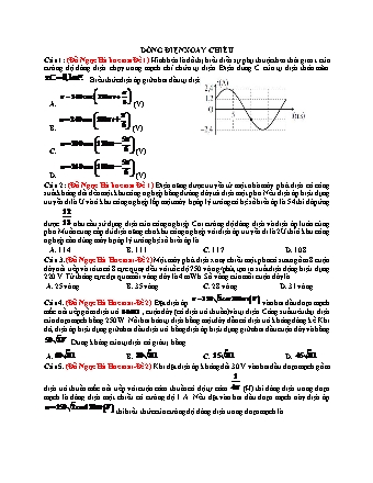 136 Câu trắc nghiệm tách từ đề thi thử THPT Quốc gia môn Vật lí - Doàng điện xoay chiều - Năm học 2019 (Có đáp án)