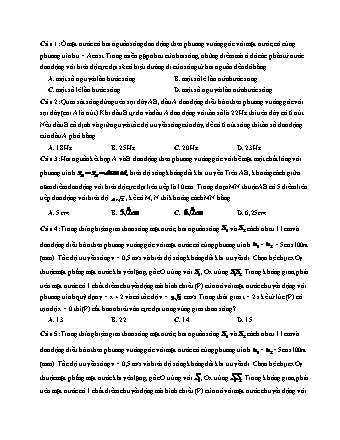 28 Câu trắc nghiệm tách từ đề thi thử THPT Quốc gia môn Vật lí - Sóng cơ học - Năm học 2019 - Nguyễn Thành Nam (Có đáp án)