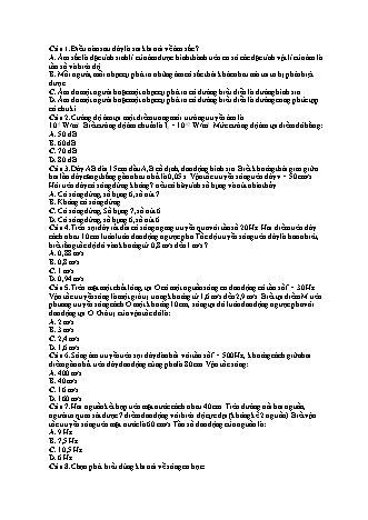 35 Câu trắc nghiệm tách từ đề thi thử THPT Quốc gia môn Vật lí - Sóng cơ học - Năm học 2019 (Có đáp án)