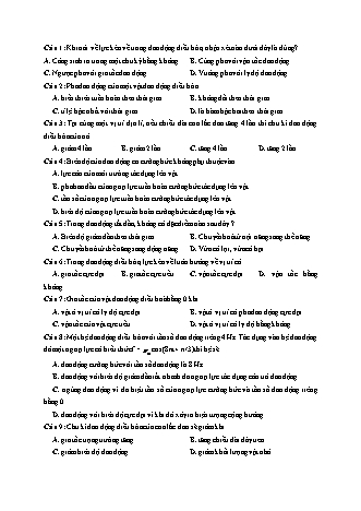 44 Câu trắc nghiệm tách từ đề thi thử THPT Quốc gia môn Vật lí - Dao động cơ - Năm học 2019 (Có đáp án)