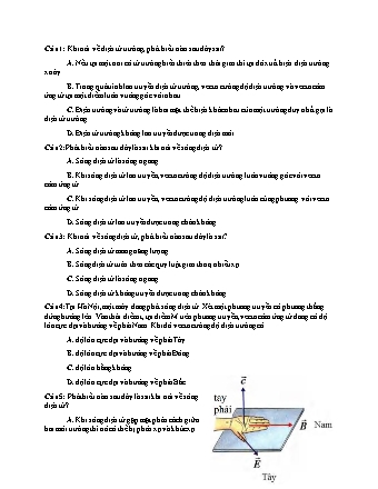 55 Câu trắc nghiệm tách từ đề thi thử THPT Quốc gia môn Vật lí - Dao động điện từ - Năm học 2019 - Nguyễn Quốc Toản (Có đáp án)