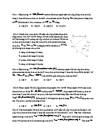 76 Câu trắc nghiệm tách từ đề thi thử THPT Quốc gia môn Vật lí - Dòng điện xoay chiều - Năm học 2019 (Có đáp án)