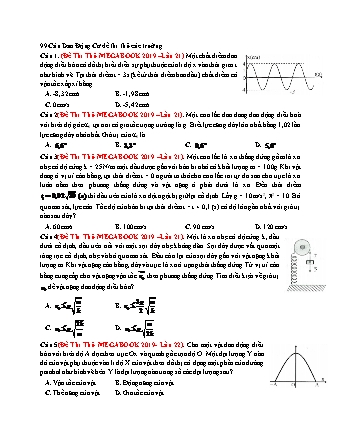 99 Câu trắc nghiệm tách từ đề thi thử THPT Quốc gia môn Vật lí - Dao động cơ - Năm học 2019 (Có đáp án)
