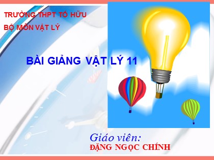 Bài giảng Vật lí Lớp 11 - Bài 25: Tự cảm