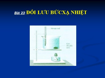 Bài giảng Vật lí Lớp 8 - Tiết 29, Bài 23: Đối lưu bức xạ nhiệt