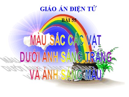 Bài giảng Vật lí Lớp 9 - Tiết 60, Bài 55: Màu sắc các vật dưới ánh sáng trắng và ánh sáng màu