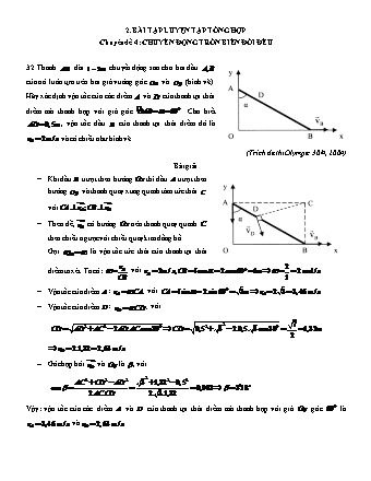 Bài tập luyện tập tổng hợp Vật lí Lớp 10 - Tập 1 - Phần 1: Động học chất điểm - Chuyên đề 4: Chuyển động tròn biến đổi đều