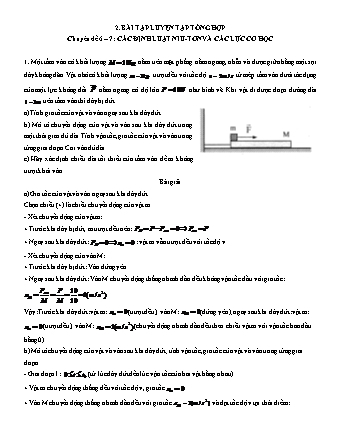 Bài tập luyện tập tổng hợp Vật lí Lớp 10 - Tập 1 - Phần 2: Động lực học chất điểm - Chuyên đề 6+7: Các định luật Niu-tơn và các lực cơ học