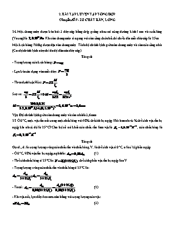 Bài tập luyện tập tổng hợp Vật lí Lớp 10 - Tập 2 - Phần 3: Nhiệt học - Chuyên đề 9+10: Chất rắn, lỏng