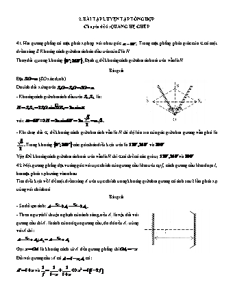 Bài tập luyện tập tổng hợp Vật lí Lớp 11 - Tập 2 - Phần 2: Quang hình học - Chuyên đề 6: Quang hệ ghép