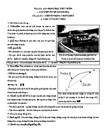 Các chuyên đề bồi dưỡng Học sinh giỏi Vật lí Lớp 10 - Tập 1 - Phần 1: Động học chất điểm - Chuyên đề 1: Chuyển động thẳng đều