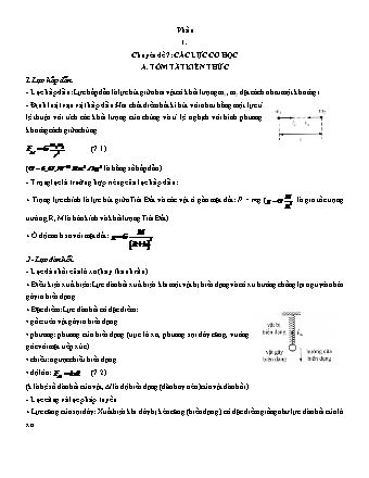 Các chuyên đề bồi dưỡng Học sinh giỏi Vật lí Lớp 10 - Tập 1 - Phần 2: Động lực học chất điểm - Chuyên đề 7: Các lực cơ học