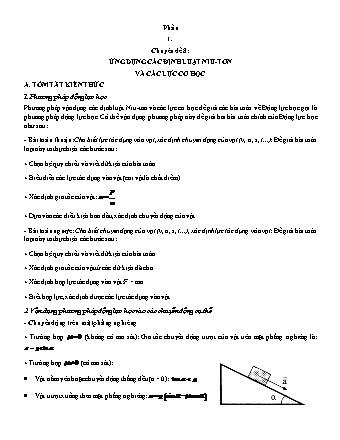 Các chuyên đề bồi dưỡng Học sinh giỏi Vật lí Lớp 10 - Tập 1 - Phần 2: Động lực học chất điểm - Chuyên đề 8: Ứng dụng các định luật Niu-tơn và các lực cơ học