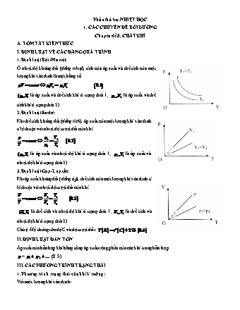 Các chuyên đề bồi dưỡng Học sinh giỏi Vật lí Lớp 10 - Tập 2 - Phần 3: Nhiệt học - Chuyên đề 8: Chất khí