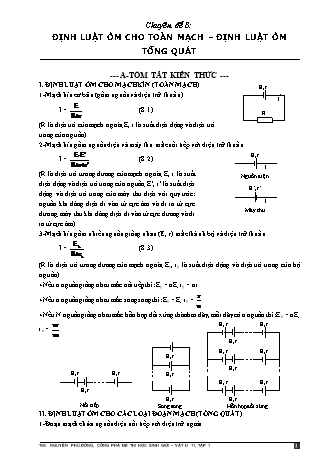 Các chuyên đề bồi dưỡng Học sinh giỏi Vật lí Lớp 11 - Tập 1 - Phần 4