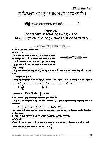 Các chuyên đề bồi dưỡng Học sinh giỏi Vật lí Lớp 11 - Tập 1 - Phần 3