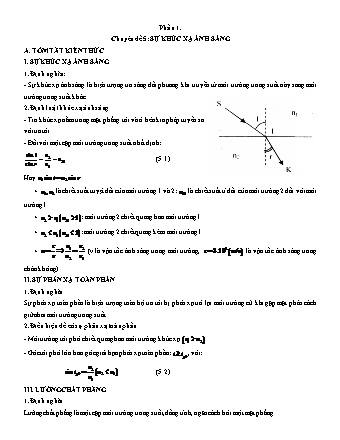 Các chuyên đề bồi dưỡng Học sinh giỏi Vật lí Lớp 11 - Tập 2 - Phần 2: Quang hình học - Chuyên đề 5: Sự khúc xạ ánh sáng