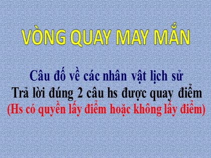 Thiết kế trò chơi trên PowePoint - Vòng quay may mắn