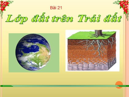 Bài giảng Địa lí Lớp 6 Sách Cánh diều - Bài 21: Lớp đất trên Trái Đất