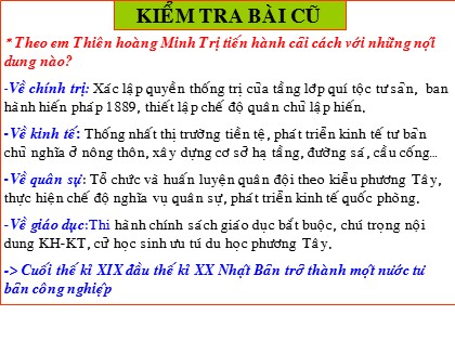 Bài giảng Lịch sử Lớp 8 - Tiết 21, Bài 13: Chiến tranh thế giới thứ nhất (1914–1918) - Năm học 2020-2021