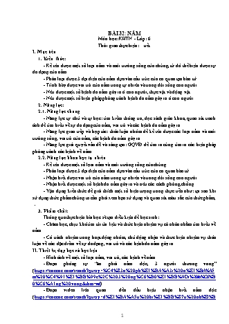 Giáo án Khoa học tự nhiên Lớp 6 Sách Kết nối tri thức với cuộc sống - Chương 7: Đa dạng thế giới sống - Bài 32: Nấm