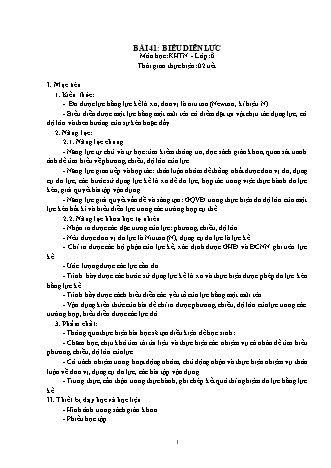 Giáo án Khoa học tự nhiên Lớp 6 Sách Kết nối tri thức với cuộc sống - Chương 8: Lực trong đời sống - Bài 41: Biểu diễn lực