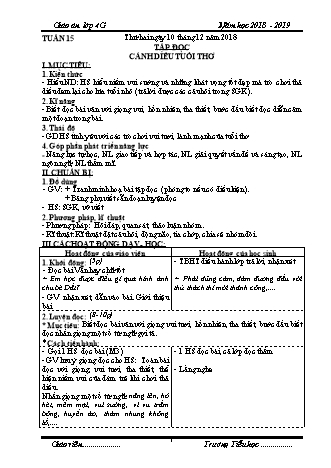 Giáo án phát triển năng lực Tổng hợp các môn Lớp 4 - Tuần 15 - Năm học 2018-2019