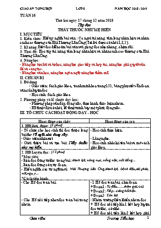 Giáo án phát triển năng lực Tổng hợp các môn Lớp 5 - Tuần 16 - Năm học 2018-2019