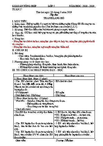 Giáo án phát triển năng lực Tổng hợp các môn Lớp 5 - Tuần 27 - Năm học 2018-2019