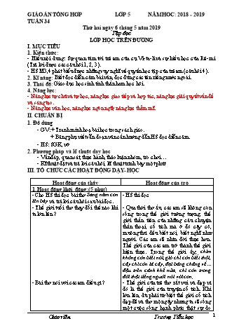 Giáo án phát triển năng lực Tổng hợp các môn Lớp 5 - Tuần 34 - Năm học 2018-2019