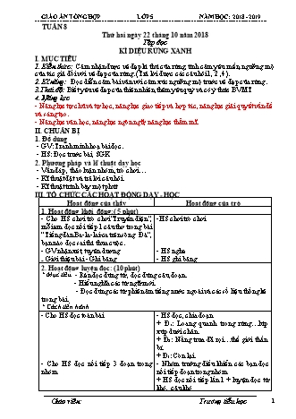 Giáo án phát triển năng lực Tổng hợp các môn Lớp 5 - Tuần 8 - Năm học 2018-2019