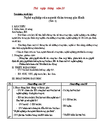 Giáo án Tự nhiên và Xã hội Lớp 2 Sách Chân trời sáng tạo - Tuần 2