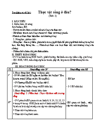 Giáo án Tự nhiên và Xã hội Lớp 2 Sách Chân trời sáng tạo - Tuần 15