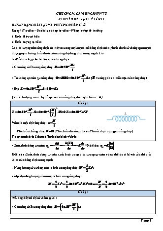Bài tập Vật lí Lớp 11 - Chương 5: Cảm ứng điện từ - Dạng 4: Tự cảm. Suất điện động tự cảm. Năng lượng từ trường (Có lời giải)