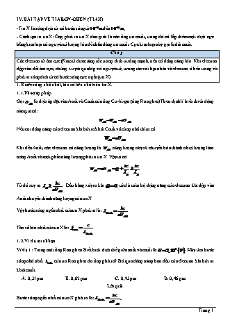 Bài tập Vật lí Lớp 12 - Chương 6: Lượng tử ánh sáng - Dạng 4: Tia Rơn-ghen (Có lời giải)