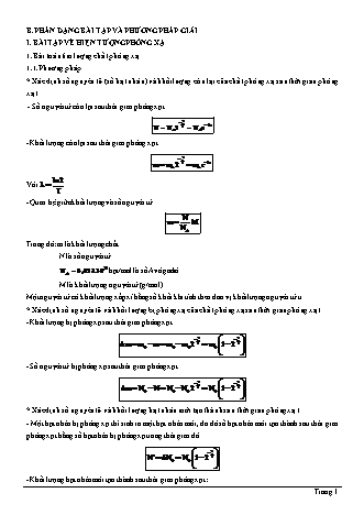 Bài tập Vật lí Lớp 12 - Chương 8: Hạt nhân nguyên tử - Dạng 1: Hiện tượng phóng xạ (Có lời giải)