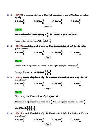 Câu hỏi trắc nghiệm Giải tích Lớp 11 - Chương 2, Phần 2: Tổ hợp (Có lời giải)