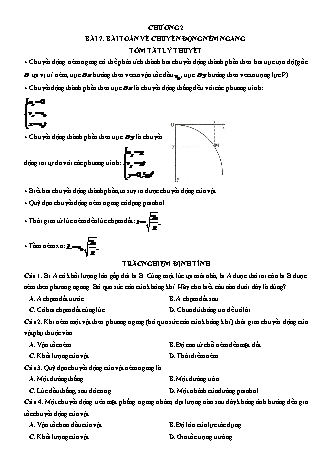 Luyện thi Vật lí Lớp 10 - Chương 2: Động lực học chất điểm - Bài 7: Bài toán về chuyển động ném ngang - Chu Văn Biên