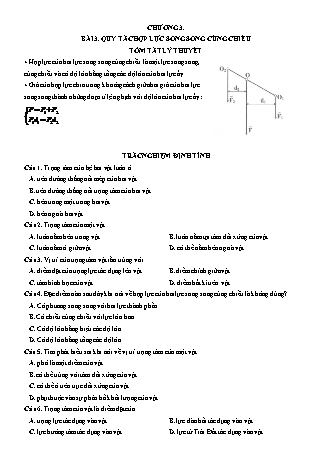 Luyện thi Vật lí Lớp 10 - Chương 3: Cân bằng và chuyển động của vật rắn - Bài 3: Quy tắc hợp lực song song cùng chiều - Chu Văn Biên