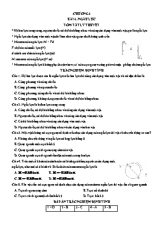 Luyện thi Vật lí Lớp 10 - Chương 3: Cân bằng và chuyển động của vật rắn - Bài 6: Ngẫu lực - Chu Văn Biên