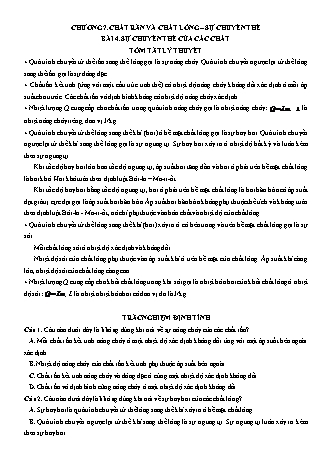 Luyện thi Vật lí Lớp 10 - Chương 7: Chất rắn và chất lỏng. Sự chuyển thể - Bài 4: Sự chuyển thể của các chất - Chu Văn Biên