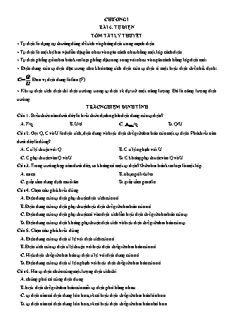 Luyện thi Vật lí Lớp 11 - Chương 1: Điện tích. Điện trường - Bài 6: Tụ điện - Chu Văn Biên