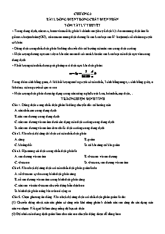 Luyện thi Vật lí Lớp 11 - Chương 3: Dòng điện trong các môi trường - Bài 2: Dòng điện trong chất điện phân - Chu Văn Biên
