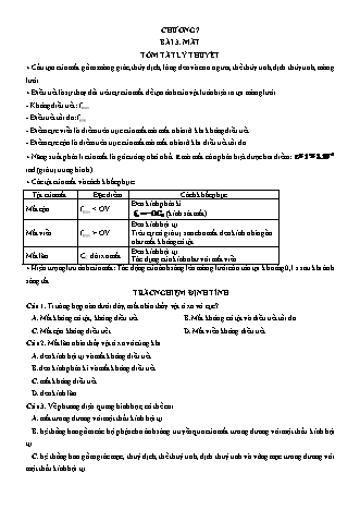 Luyện thi Vật lí Lớp 11 - Chương 7: Mắt. Các dụng cụ quang học - Bài 3: Mắt - Chu Văn Biên