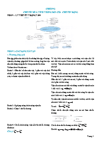 Lý thuyết và Bài tập Vật lí Lớp 10 - Chủ đề 1: Động học chất điểm - Chuyên đề 4: Tính tương đối của chuyển động