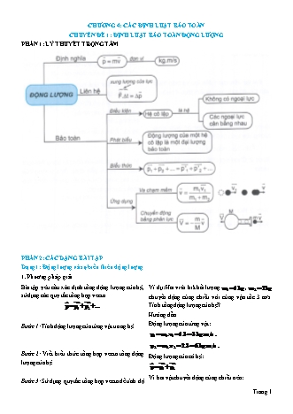 Lý thuyết và Bài tập Vật lí Lớp 10 - Chủ đề 4: Các định luật bảo toàn - Chuyên đề 1: Định luật bảo toàn động lượng