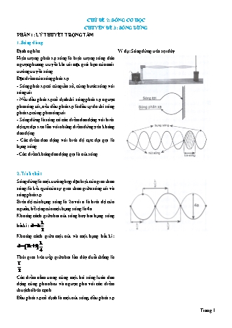 Lý thuyết và Bài tập Vật lí Lớp 12 - Chủ đề 2: Sóng cơ học - Chuyên đề 3: Sóng dừng