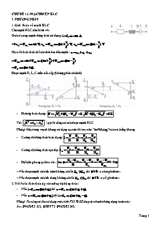 Phương pháp học nhanh Vật lí Lớp 12 - Tập 2 - Chuyên đề 3: Điện xoay chiều - Chủ đề 16: Mạch điện RLC - Phạm Hồng Vương
